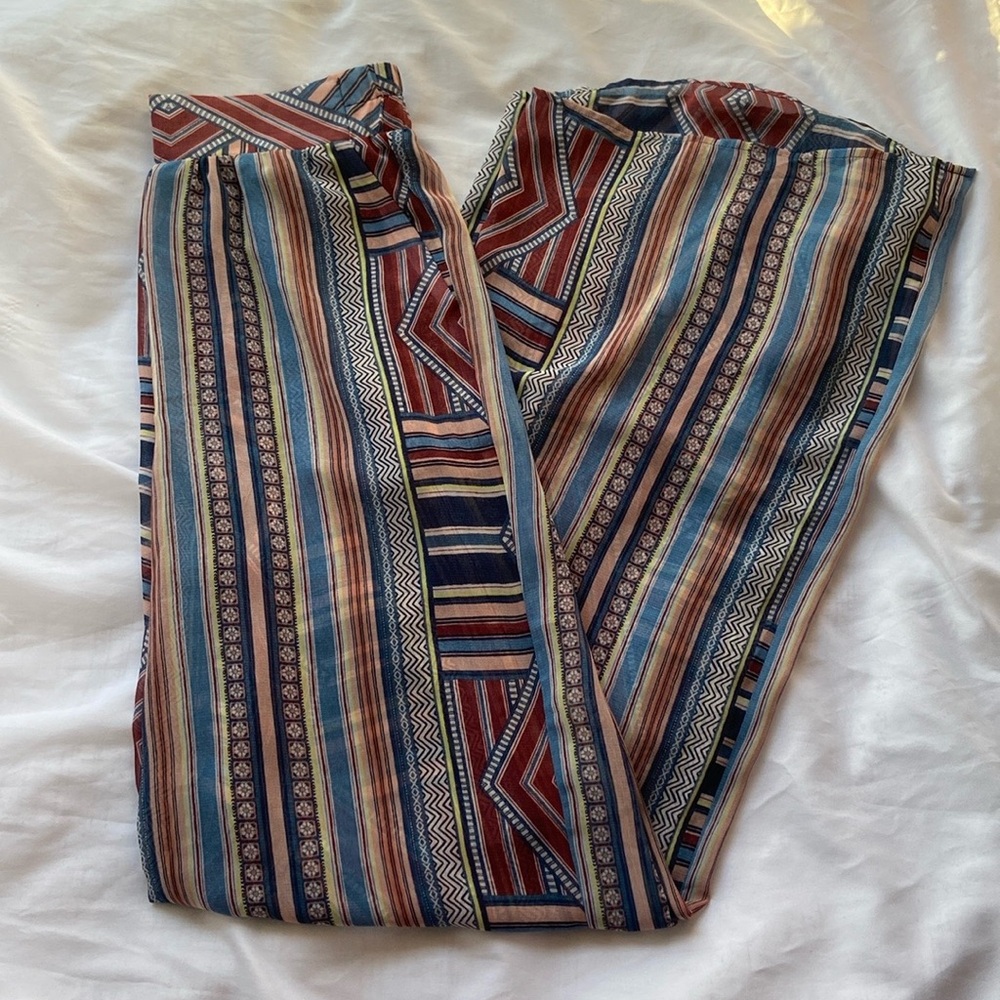 BCBG Sheer Print Wide Leg Pant